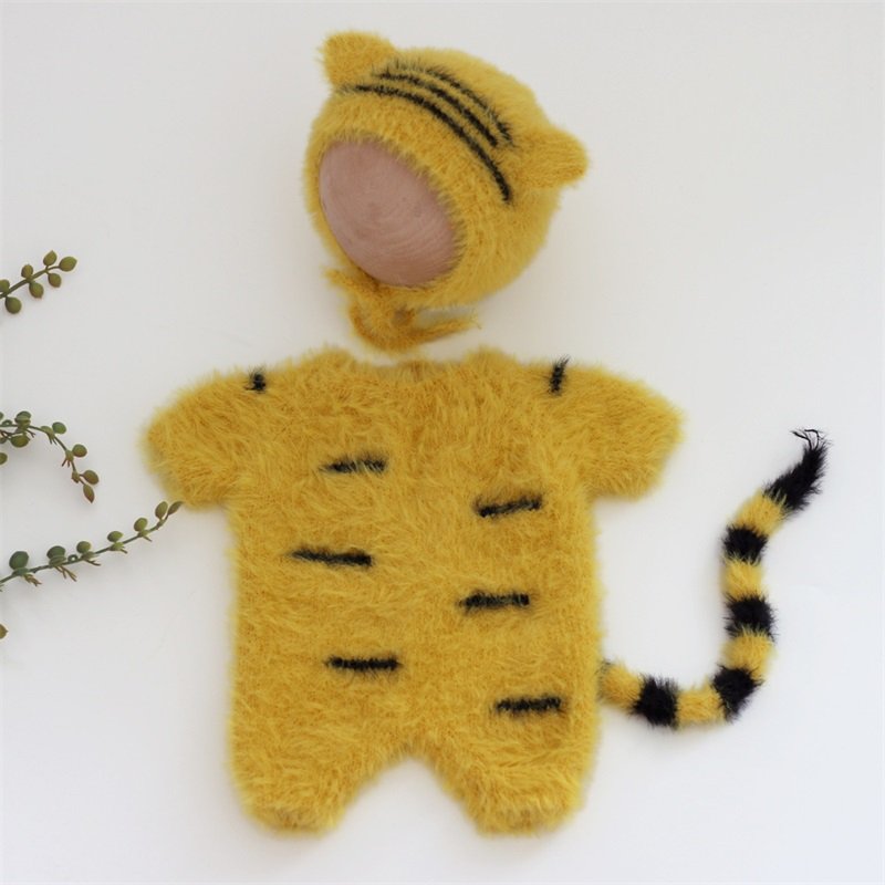 Baby Photo Autumn Rompers Children's Knitted Wool Clothes Newborn Photography Tiger