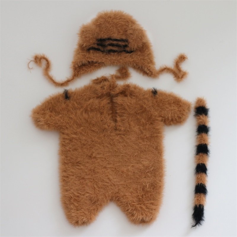 Baby Photo Autumn Rompers Children's Knitted Wool Clothes Newborn Photography Tiger