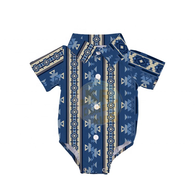 Newborn Milk Silk Pajamas Suit Kids Boys Short Sleeve Lapel Baby Romper Jumpsuit Sleepwear
