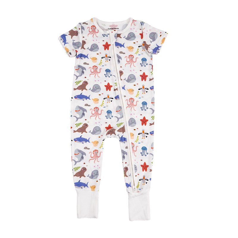 baby rompers bamboo cotton baby zipsuit custom zip sleep suit newborn onesie sleepsuit pajamas baby bamboo clothes