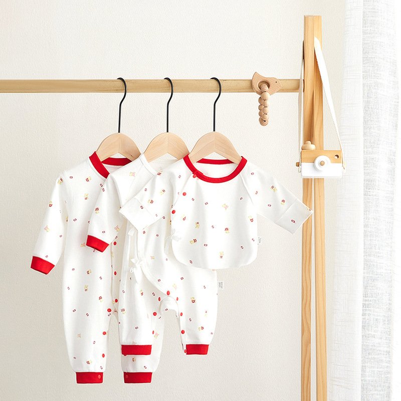 Keli Bear Newborn Romper New Season 100% Cotton Boneless Stitching Boys and Girls Jumpsuit Baby Clothing Newborn Romper