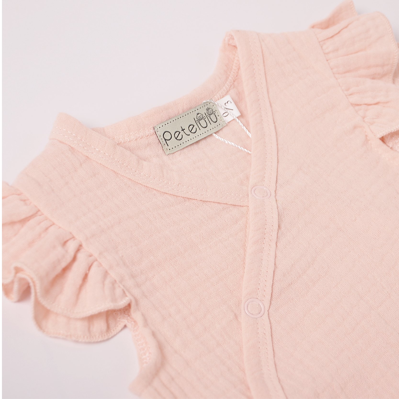 High Quality Summer Ruffle Sleeve newborn baby clothes Boutique Organic 100% Cotton Muslin Baby Romper
