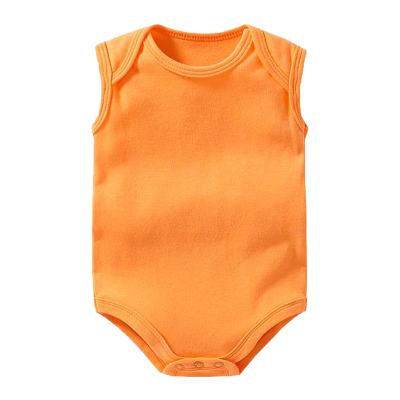 2024 New Plain Color Baby Boy Girl Bodysuit Soft Cotton Jumpsuit Newborn Baby Sleeveless Romper