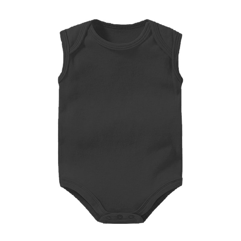 2024 New Plain Color Baby Boy Girl Bodysuit Soft Cotton Jumpsuit Newborn Baby Sleeveless Romper