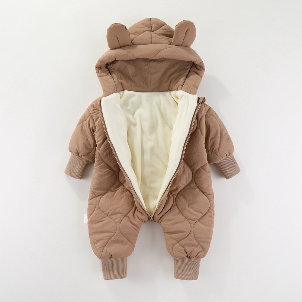 Winter Baby Cotton Onesies Anti-pilling Anti-wrinkle Baby Romper 1-2years Boutique baby Sleepsuit Zipper Animal Design