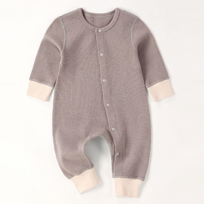 High Quality Boutique Solid Color Organic Cotton Bamboo Baby Romper Custom 95% Bamboo Viscose 5% Bamboo Baby Pajamas