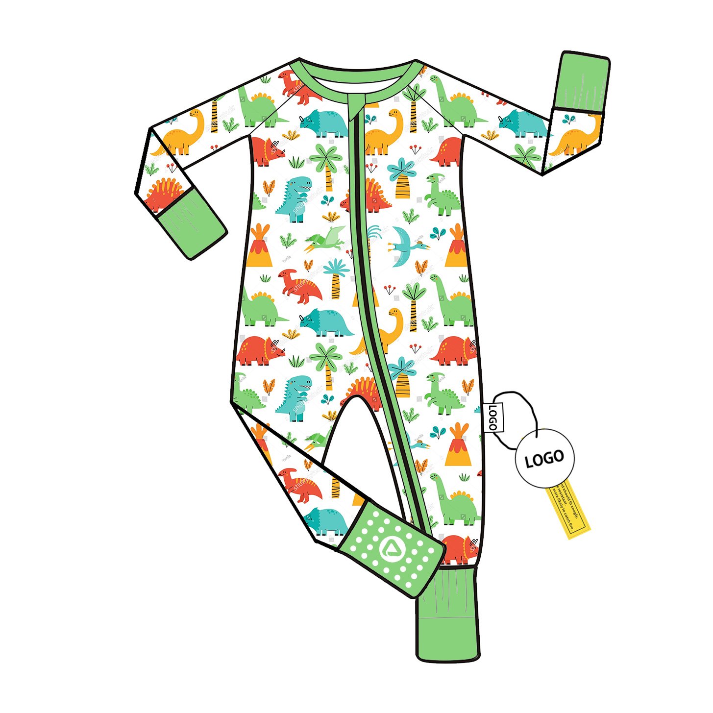 Bamboo Baby Romper Jumpsuit Bodysuit with Zipper Short Sleeve Long Sleeve for Girls Custom Wholesale Bodysuit