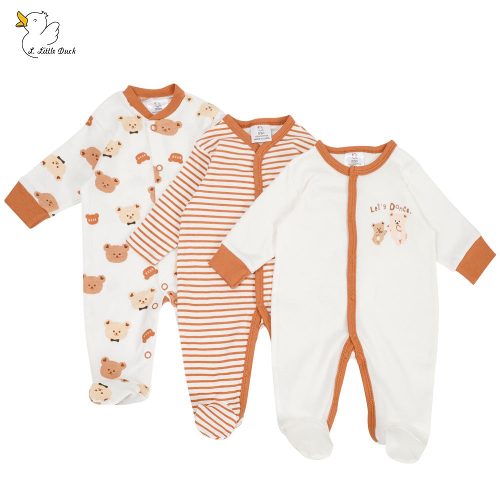 Free sample custom baby clothes goods factory outlet Wholesale Bundle: Cozy 100% Cotton Long-Sleeve Baby Rompers OEM/ODM