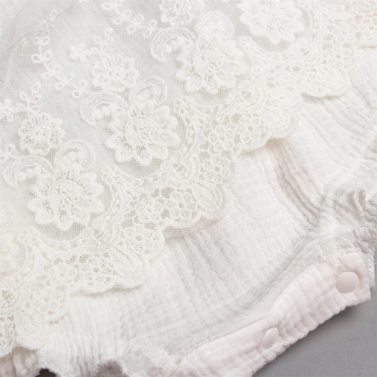 Wholesale baby Girl Clothing Cute Sleeveless baby romper White Lace Flower Dress