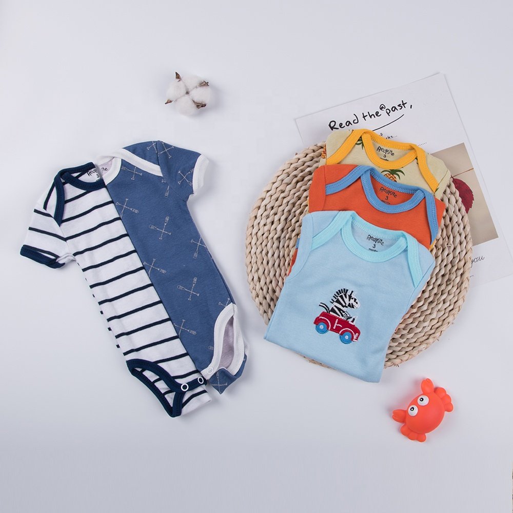 Newborn baby clothes soft cotton custom print designs infants baby rompers