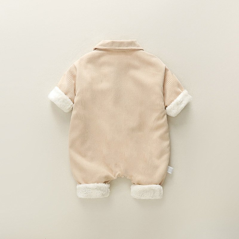 New Winter Autumn Newborn Kids Jumpsuit Long Sleeve Cotton Thickening Baby Romper