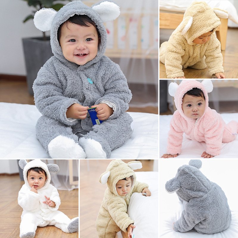 Wholesale custom winter organic baby clothing romper set girl boys' baby rompers