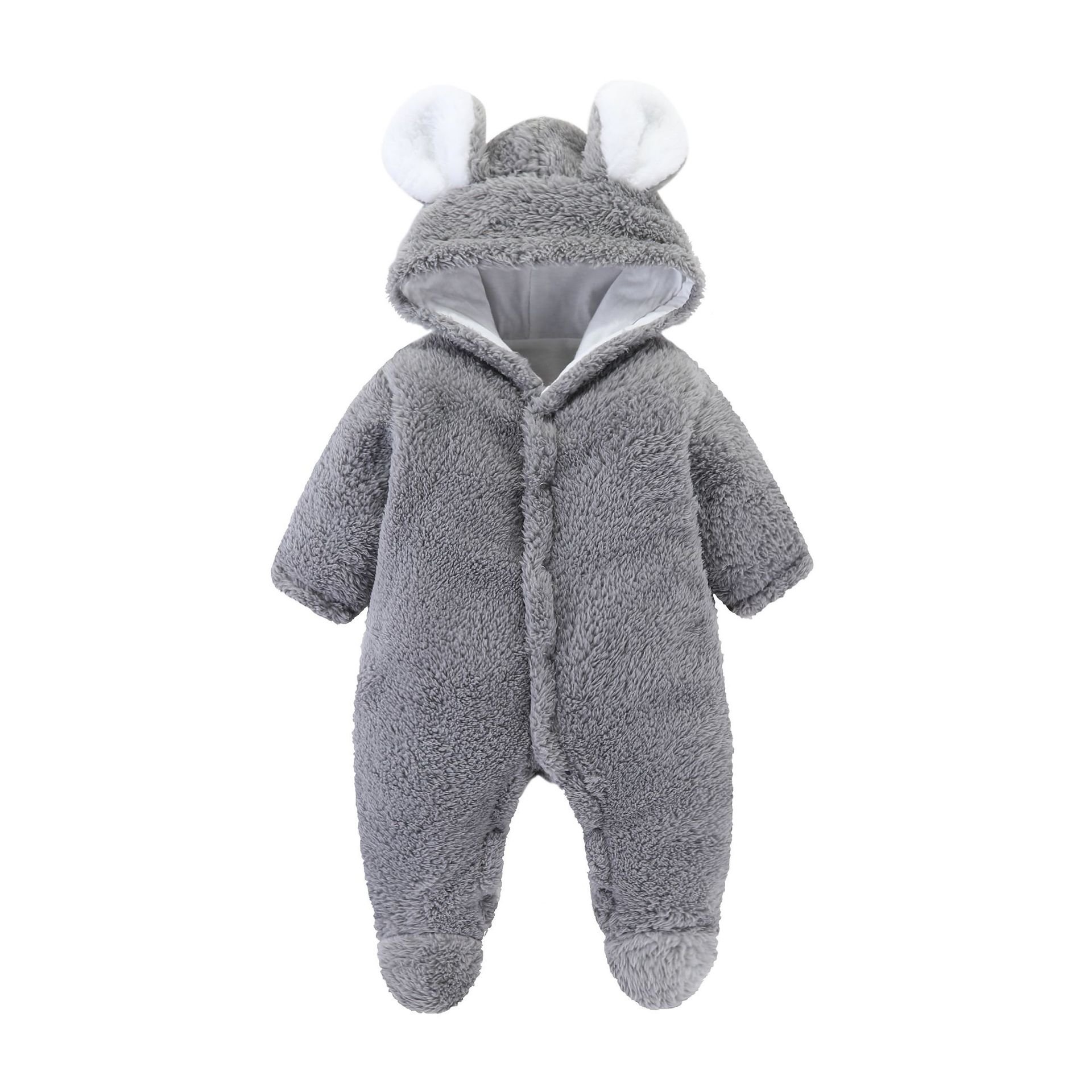 Wholesale custom winter organic baby clothing romper set girl boys' baby rompers