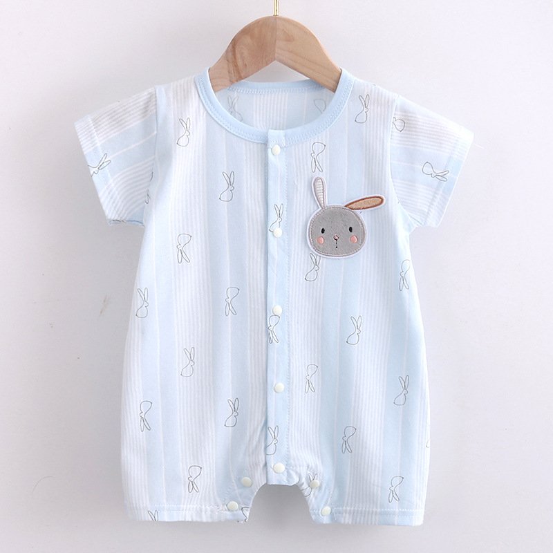 Summer New 0-3 Short Sleeve Bodysuit Newborn Clothing Thin Romper Creeper