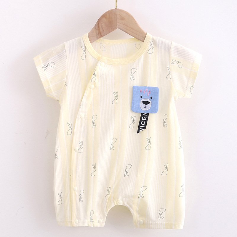 Summer New 0-3 Short Sleeve Bodysuit Newborn Clothing Thin Romper Creeper