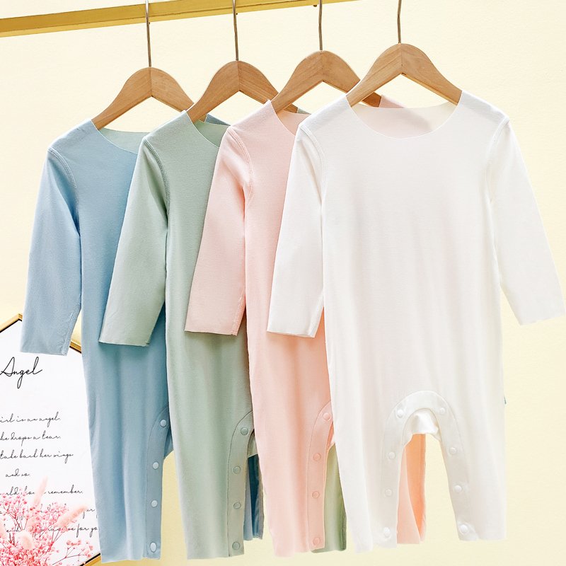 AustinBella 2021 wholesale boutique high quality baby boy girls summer clothes long sleeve designer pajama romper