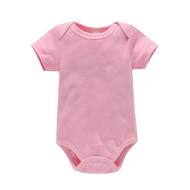 Wholesale Plain Clothes Solid Color Onesie Boys and Girls Summer Rompers For Newborns Baby