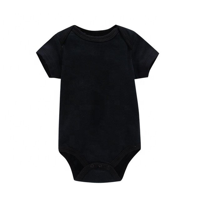 Wholesale Plain Clothes Solid Color Onesie Boys and Girls Summer Rompers For Newborns Baby