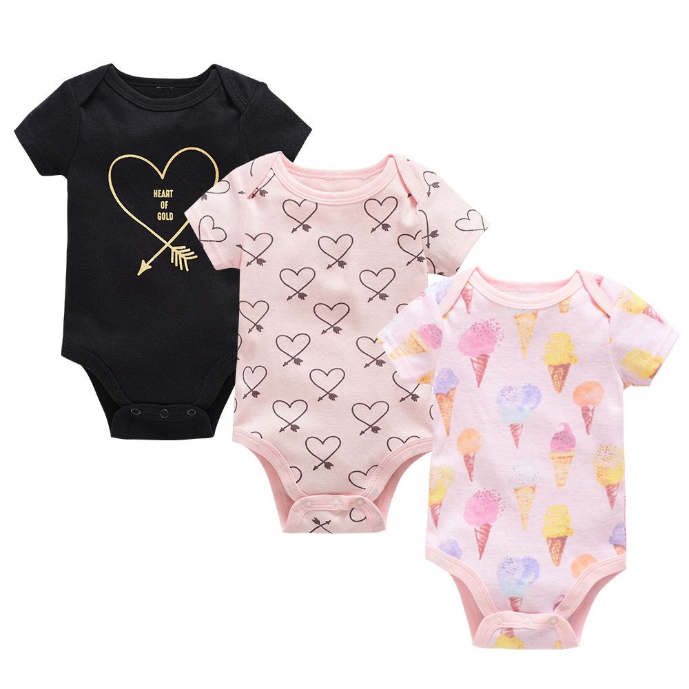 High Quality Baby Onesie 5Pcs Baby Romper Set Newborn Baby Clothes short sleeve jumpsuit set