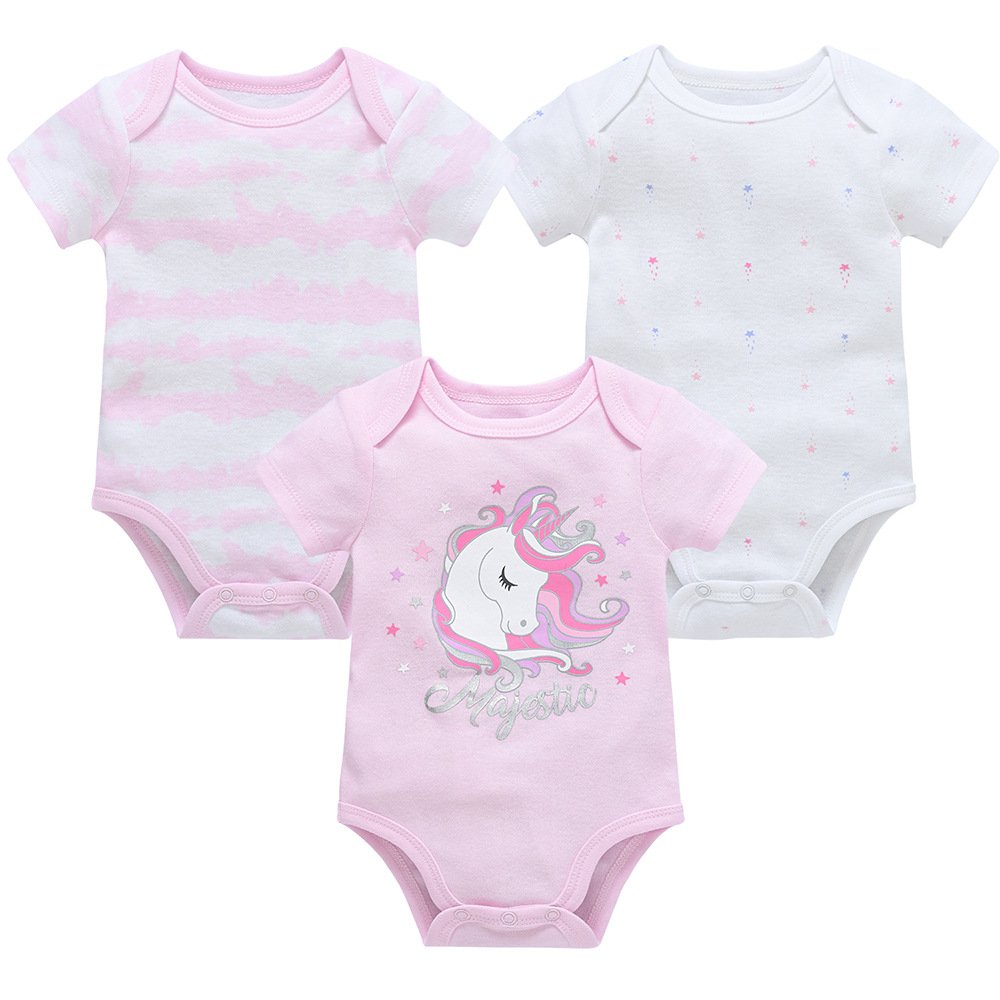 High Quality Baby Onesie 5Pcs Baby Romper Set Newborn Baby Clothes short sleeve jumpsuit set