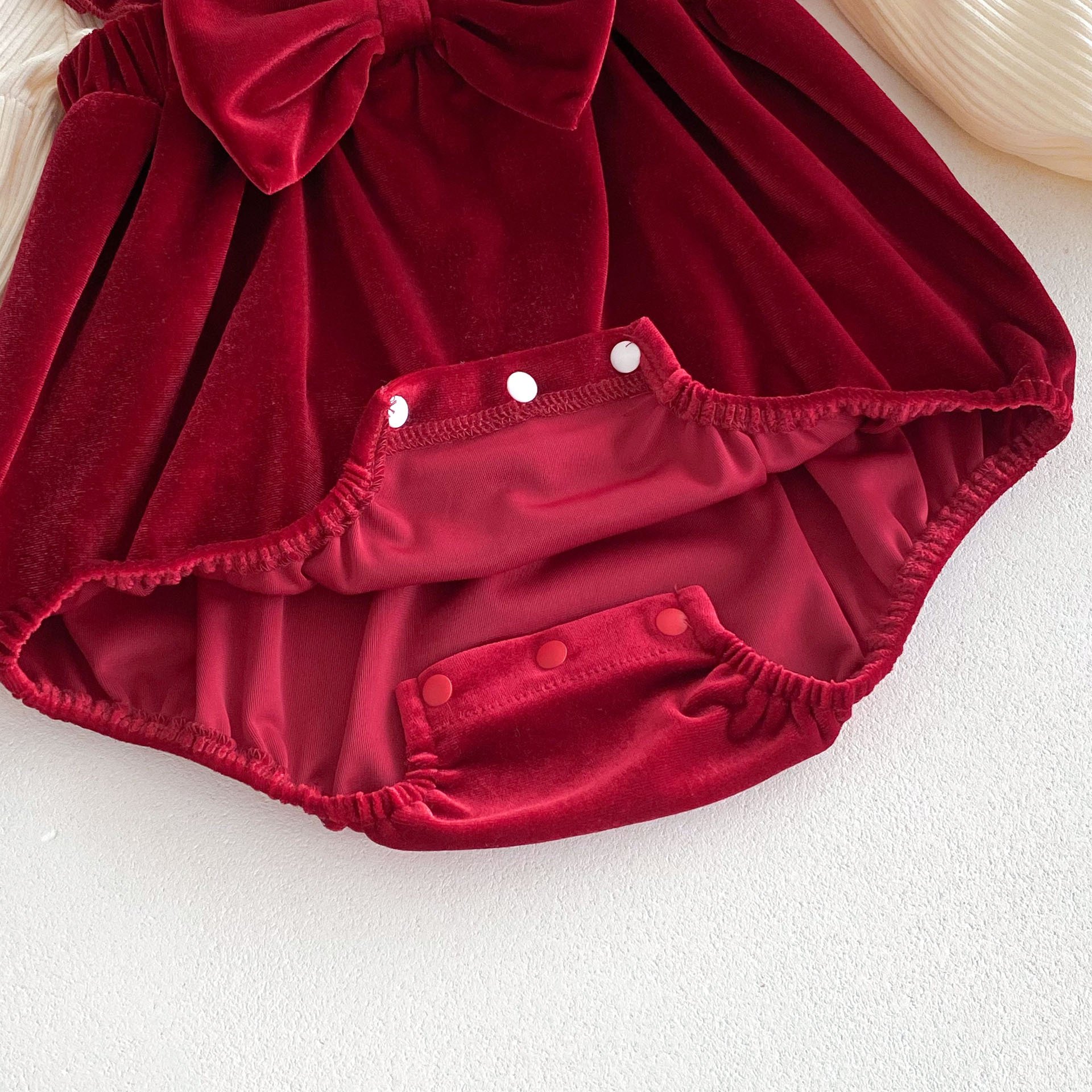 Baby Girl Christmas Romper Clothes Cute Long Sleeve Baby Rompers