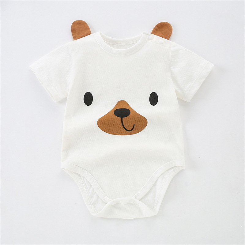 Bamboos Bamboo Fiber Baby Clothes Summer Thin Bag Fart Clothes Baby Summer Vest Baby Romper