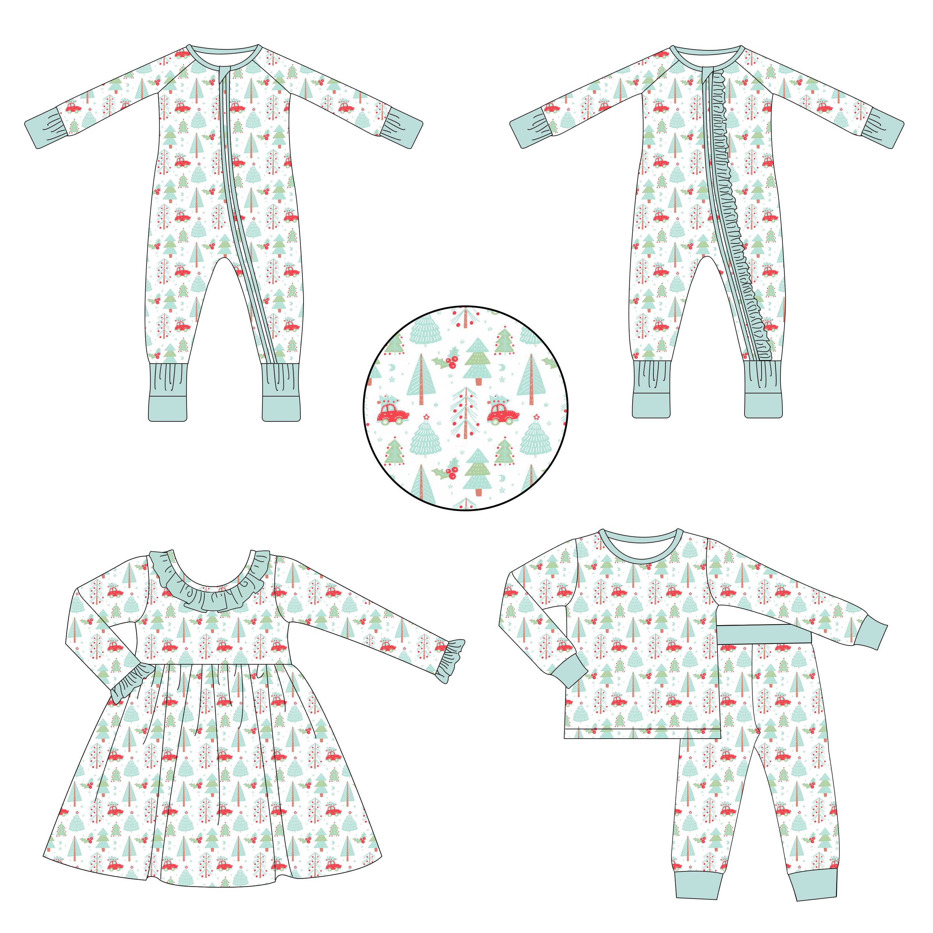 Custom Print Bamboo Fabric Newborn Baby Infant Rompers Clothes Onesie Zipper Bamboo Viscose Toddler Pajamas Sleeper Clothes