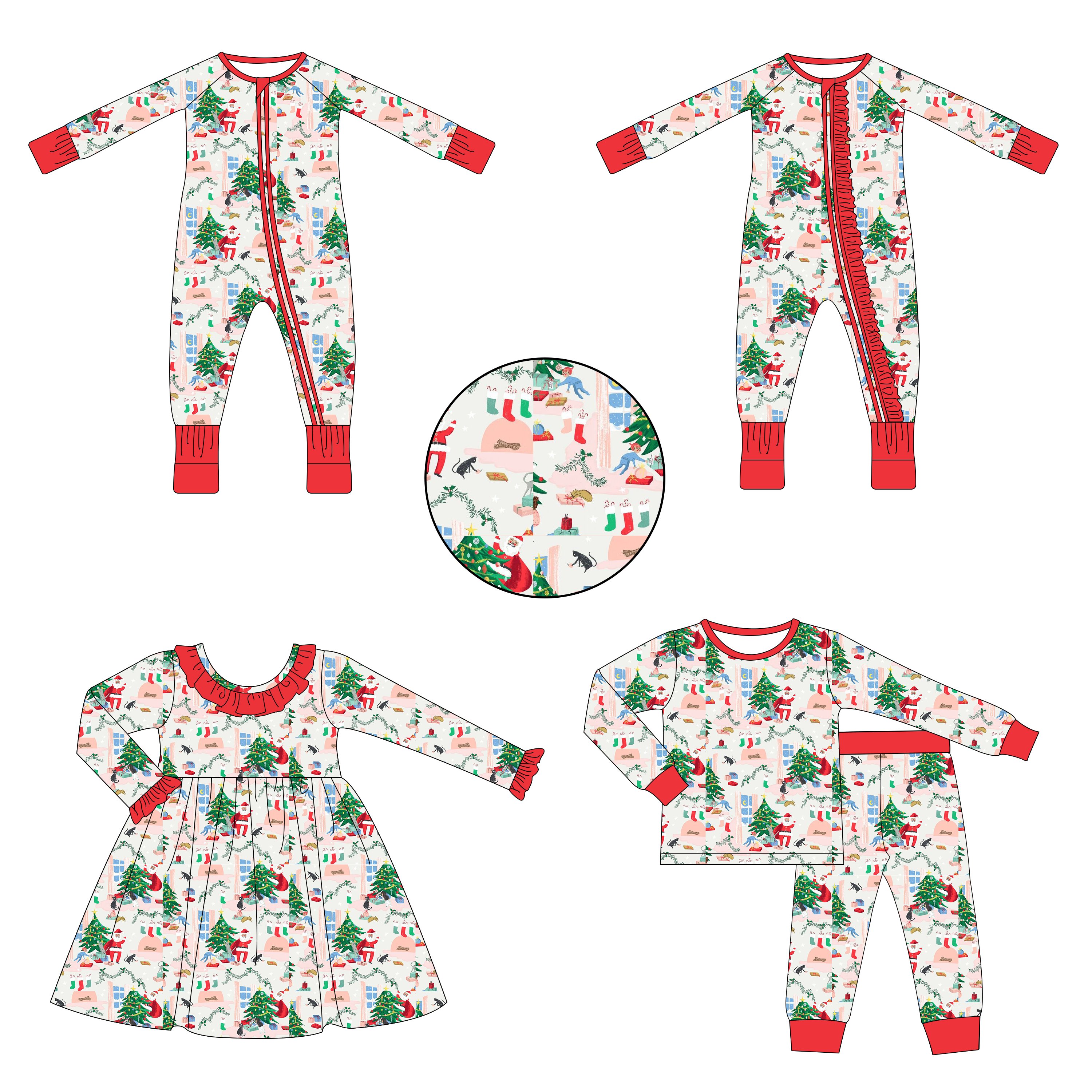 Custom Print Bamboo Fabric Newborn Baby Infant Rompers Clothes Onesie Zipper Bamboo Viscose Toddler Pajamas Sleeper Clothes