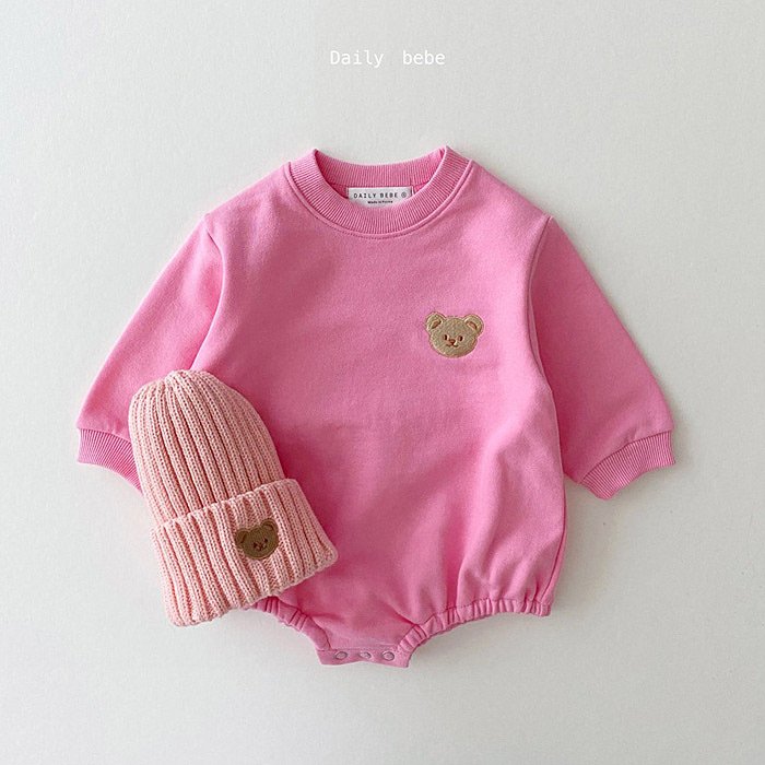 Baby Romper Boy Spring Fall Soft Long Sleeve Cotton Bear Infant Bodysuit Girls Jumpsuits Hoodies Tops