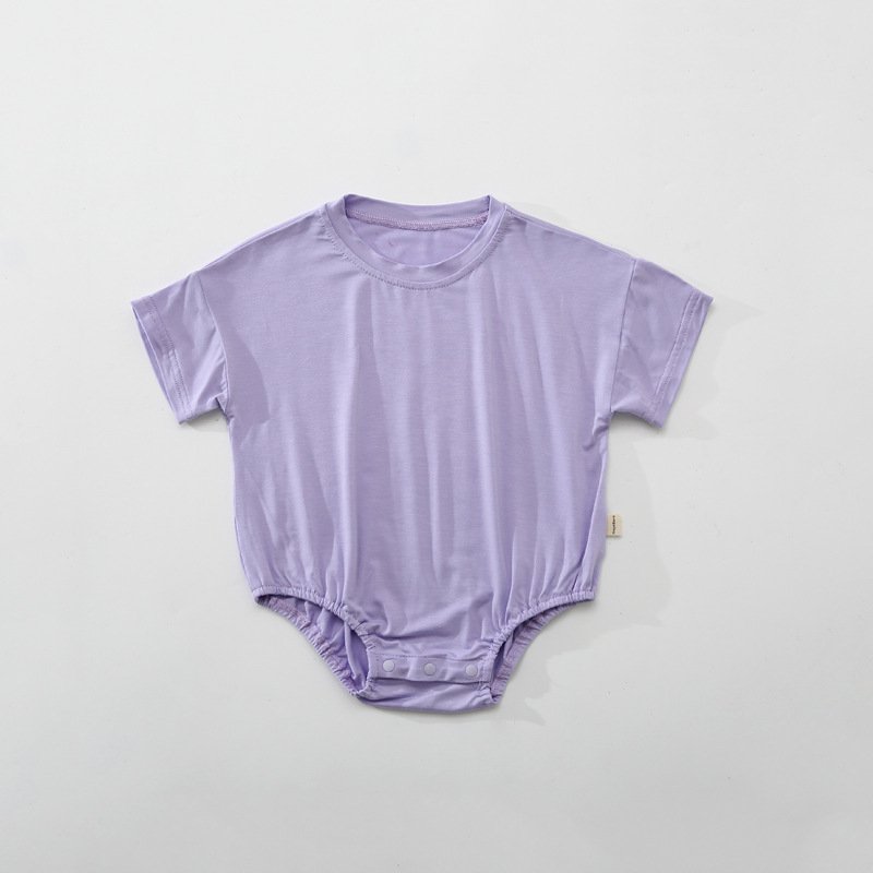 Baby onesie summer solid color short sleeves baby romper clothes plain baby onesie