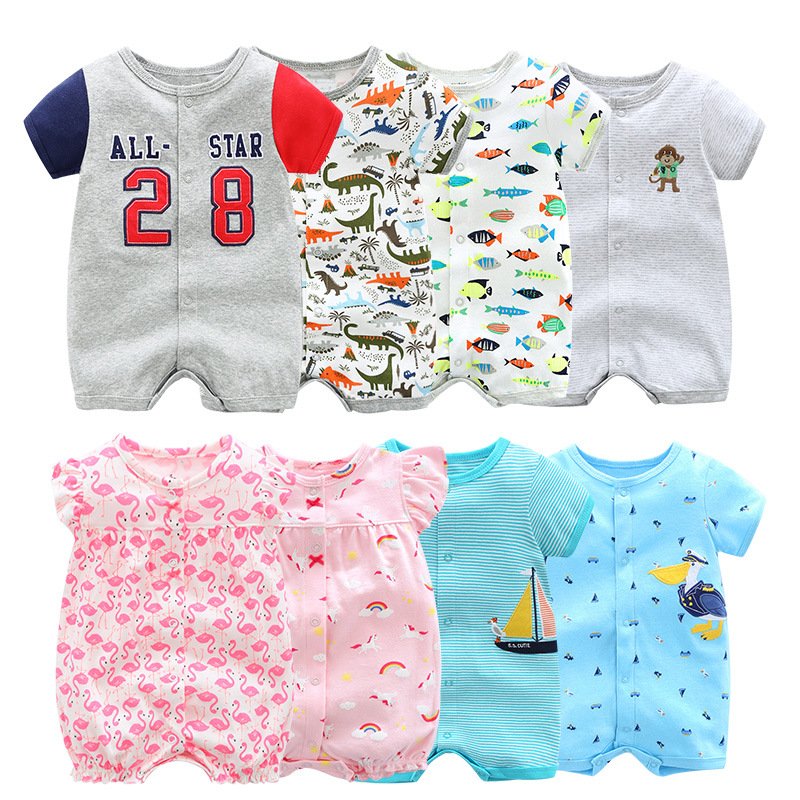 2023 Wholesale New Born Knit Newborn Jumpsuit Girl Clothes Sleeveless Flutter Sleeve Summer Cotton Baby Romper