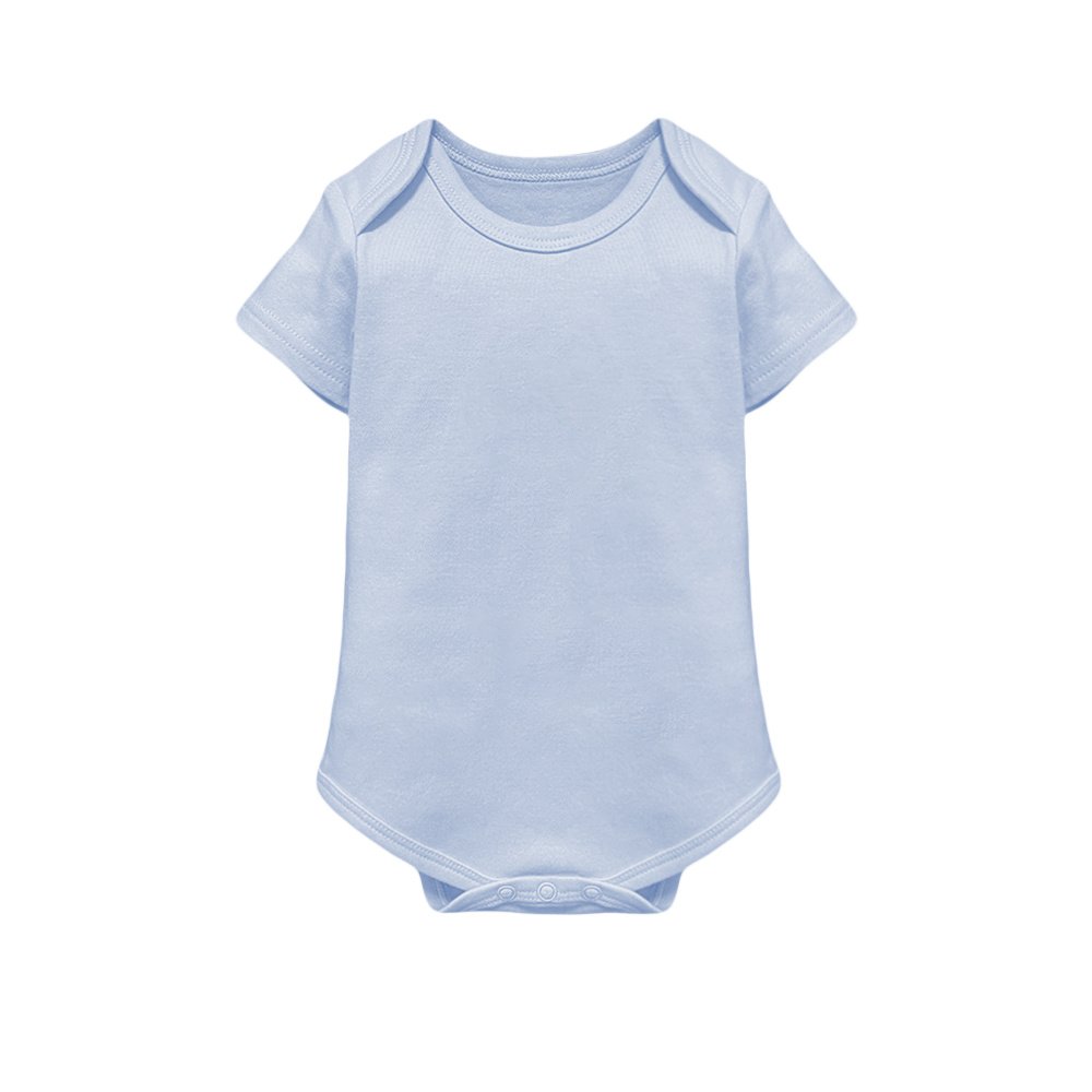 OEM newborn babies clothes high quality summer short sleeve baby romper plain 100% combed cotton baby plain white romper