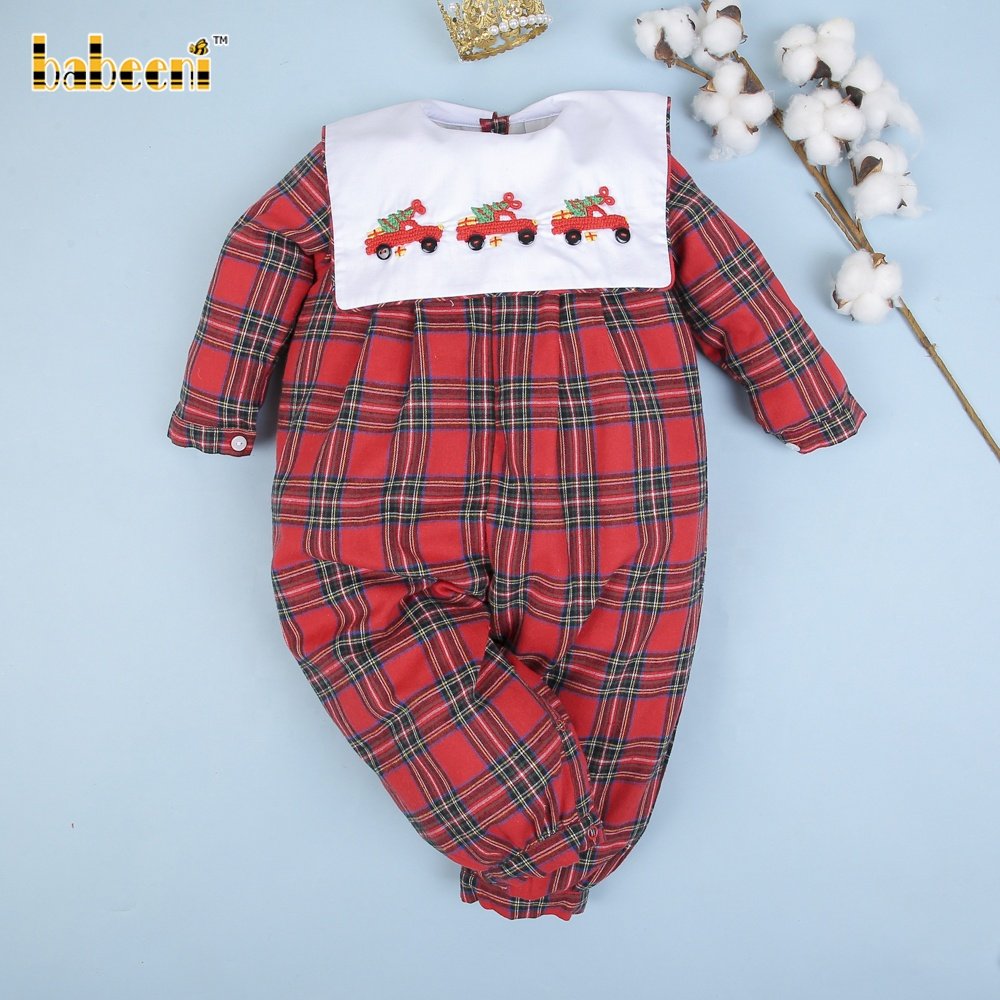 Nativity Scene Embroidery Boy Long Bubble ODM OEM Wholesale Smocked Children Boy Clothing - BB2894