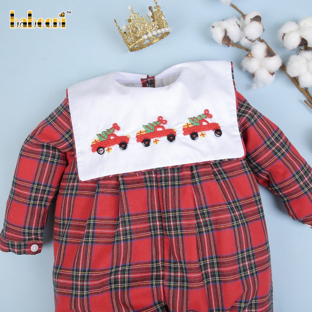 Nativity Scene Embroidery Boy Long Bubble ODM OEM Wholesale Smocked Children Boy Clothing - BB2894