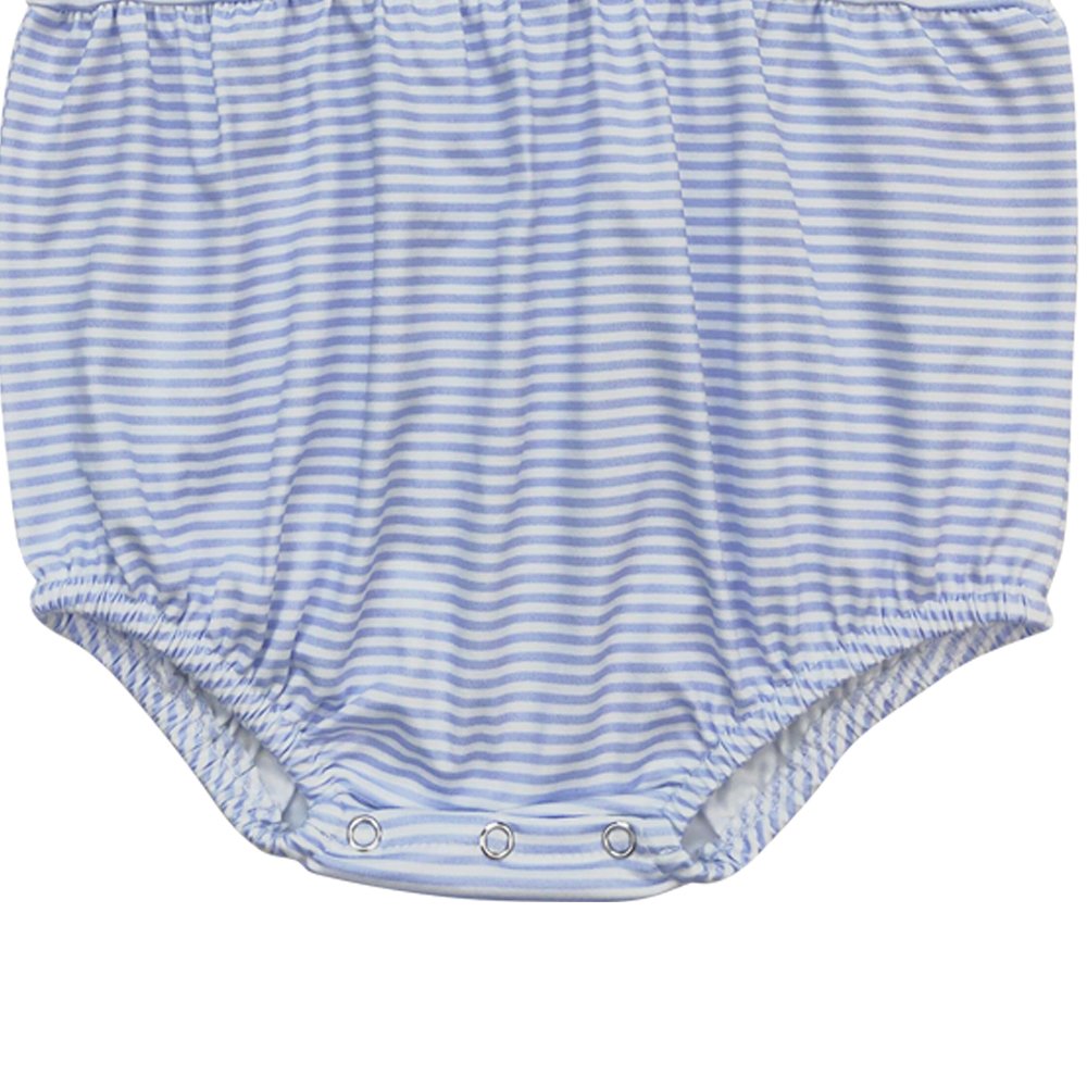 Girls clothe romper short flutter sleeves stripe embroidery golf wholesale baby girls romper boutique suit low price clothes