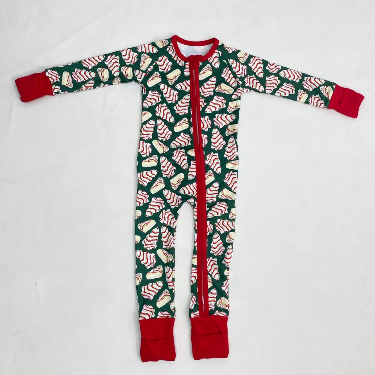 Qingli OEM Trendy Private Customized Pattern Long sleeve Bamboo Baby Rompers Clothes Zipper Romper