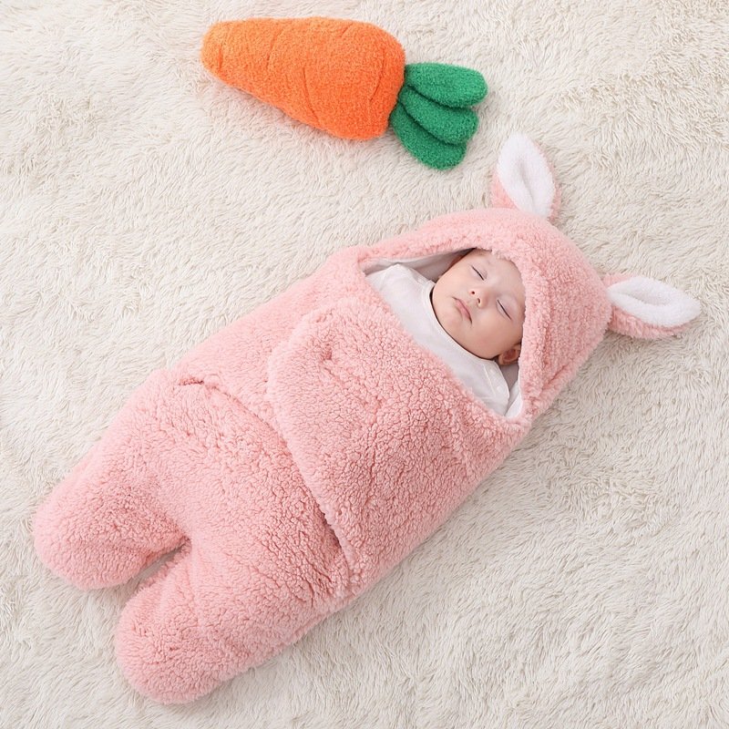 Hot Selling Winter Sleeping Nursery Wrap Ultra Baby Sleep Sack Soft Fluffy Newborn Blanket Infant Baby Sleeping Bag baby romper