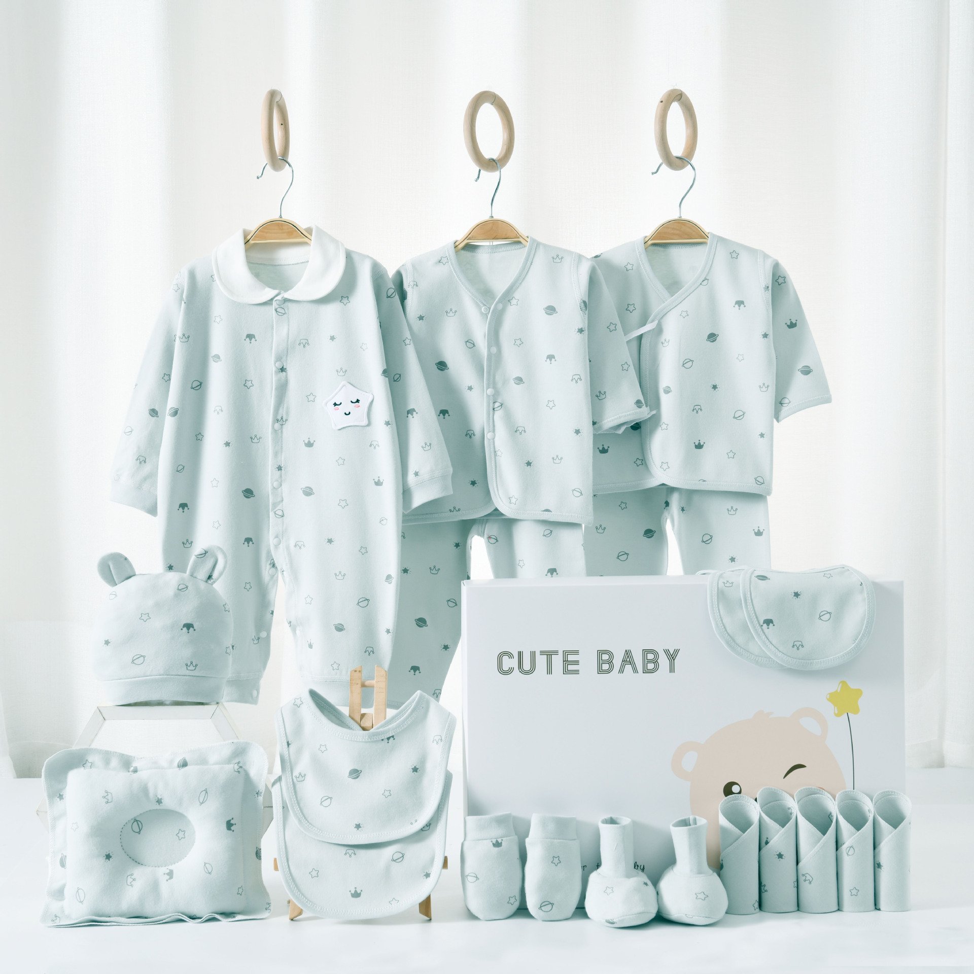 2024 New design 16/24 piece 100% Cotton Baby Romper infant clothing gift set newborn clothes for four seasons Baby Gift Box