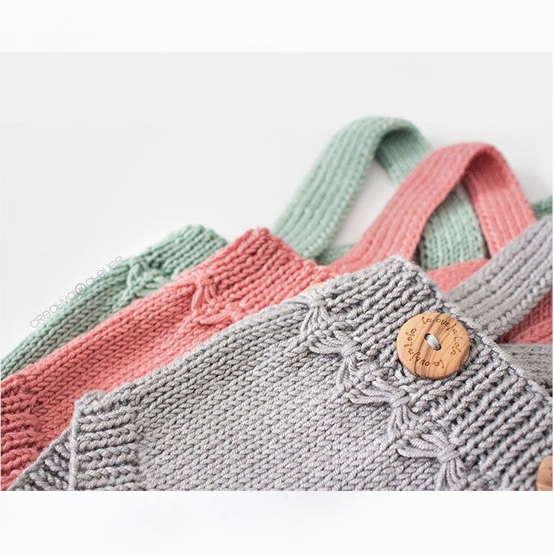Factory Organic Cotton Plain Knitting Baby Overall baby Suspender short Pants soft Baby Romper.