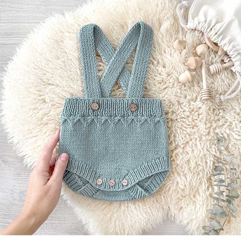 Factory Organic Cotton Plain Knitting Baby Overall baby Suspender short Pants soft Baby Romper.