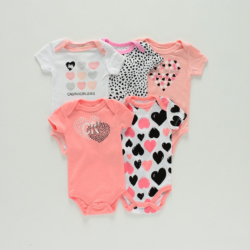 100% organic cotton Newborn baby romper clothes baby wear toddler clothing jumpsuit Infant Pajamas Newborn Five-piece suit