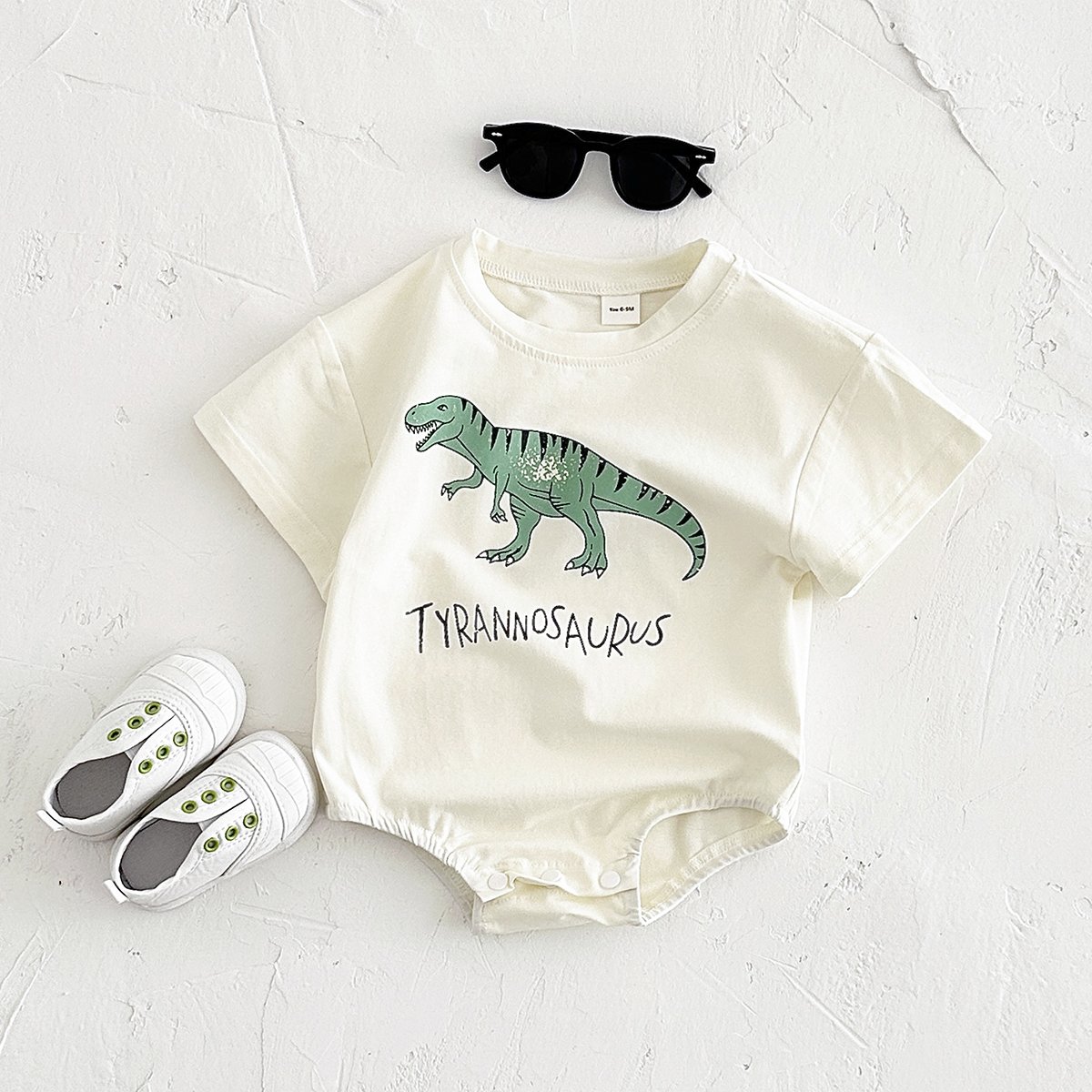 Baby Rompers Clothing Wholesale Summer Newborn Animal Dinosaur Print Jumpsuit Cotton Round Neck Short Sleeve Sleep Clothes