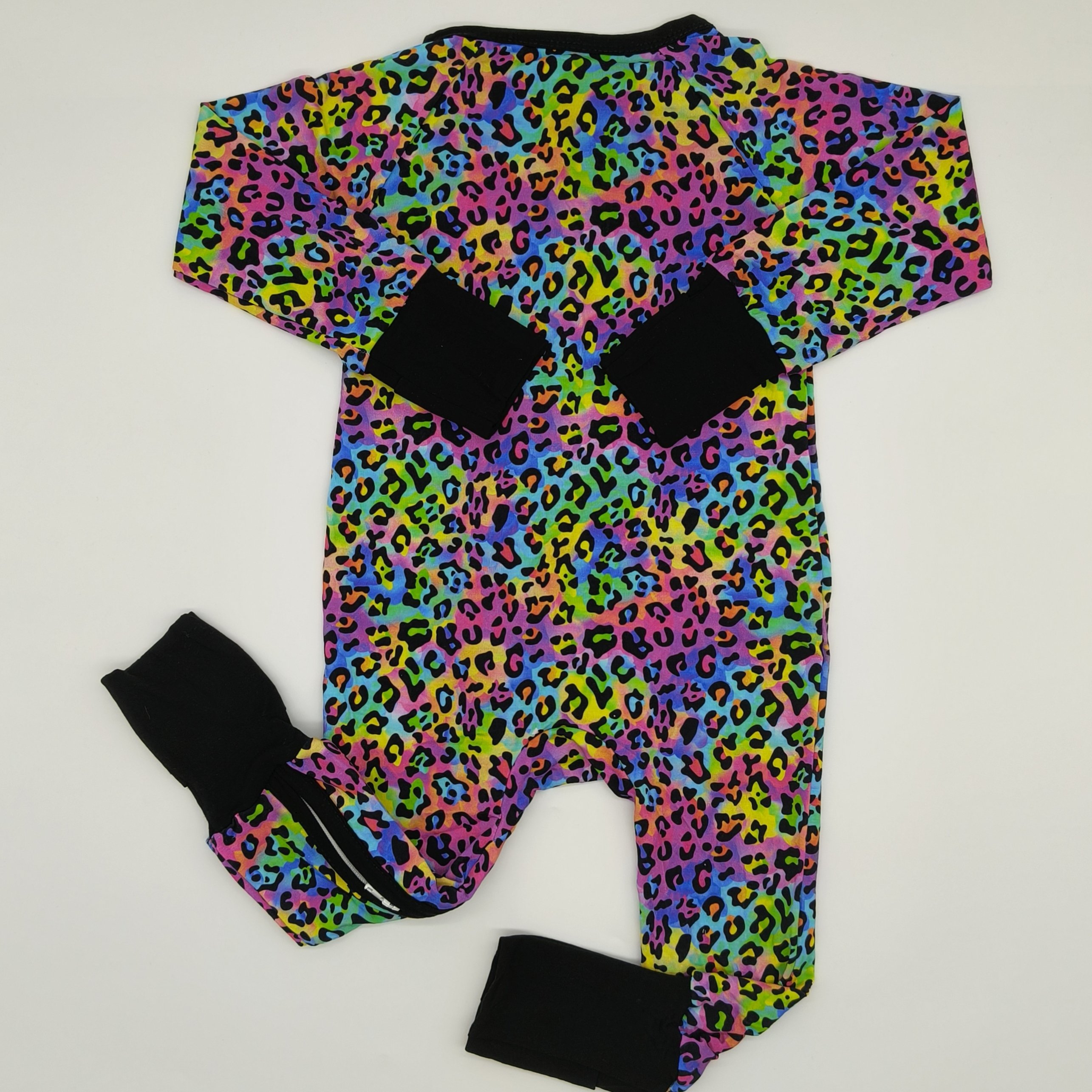 Christmas pattern long sleeve bamboo cotton double zipper baby clothes