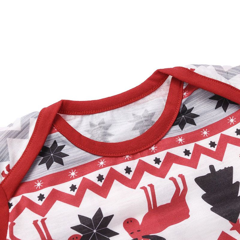 Toddlers Deer Santa Printed cotton romper Kids Christmas Pajama Baby clothes Children Holiday clothing Rompers