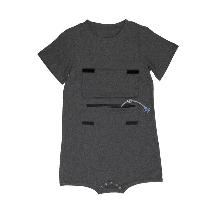 iBaifei Custom Organic Cotton Baby Jumpsuit Zipper Rompers Bamboo Onesie Baby Adaptive Clothes G-Tube Pajamas