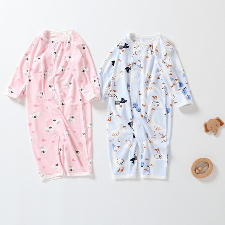 Custom Magnetic Snap Buttons Baby Clothes Blank New Born Baby Sleeper Infant Bodysuit Magnetic Baby Rompers