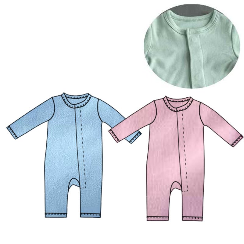Bamboo Magnetic Baby Rompers European Standard Baby Bodysuit 180-210g Bamboo Footie Convertible Hands Magnets Footed Romper
