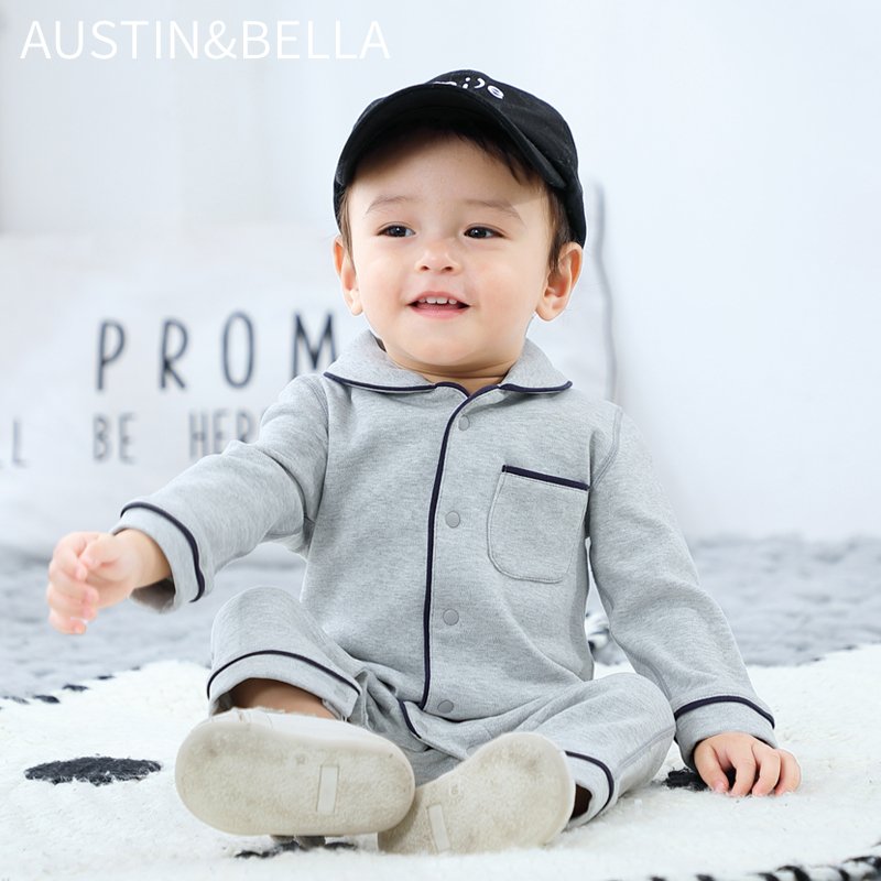 Custom logo design wholesale boutique babies pajamas high quality boys romper clothing baby rompers