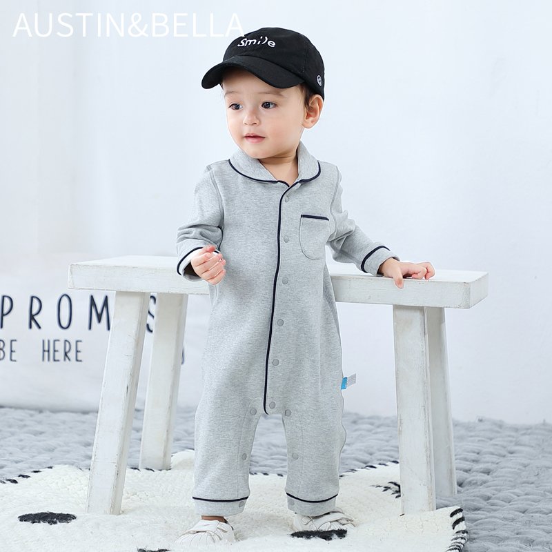 Custom logo design wholesale boutique babies pajamas high quality boys romper clothing baby rompers