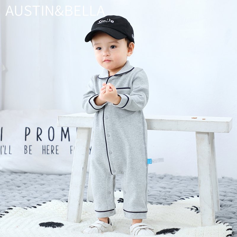 Custom logo design wholesale boutique babies pajamas high quality boys romper clothing baby rompers